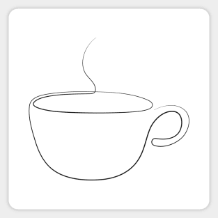 coffee mug or tea cup - abstract line art Sticker